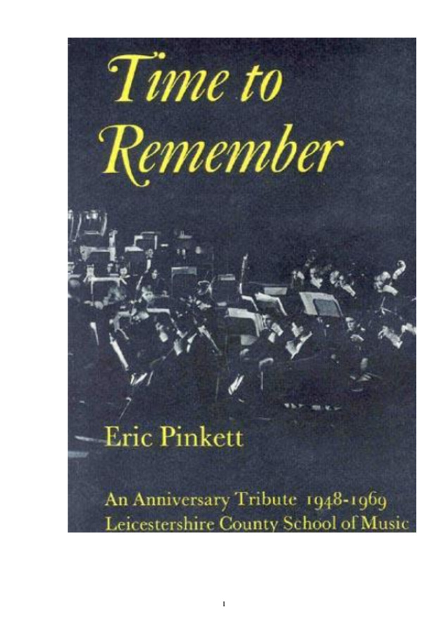 Eric Pinkett - Time to Remember Book